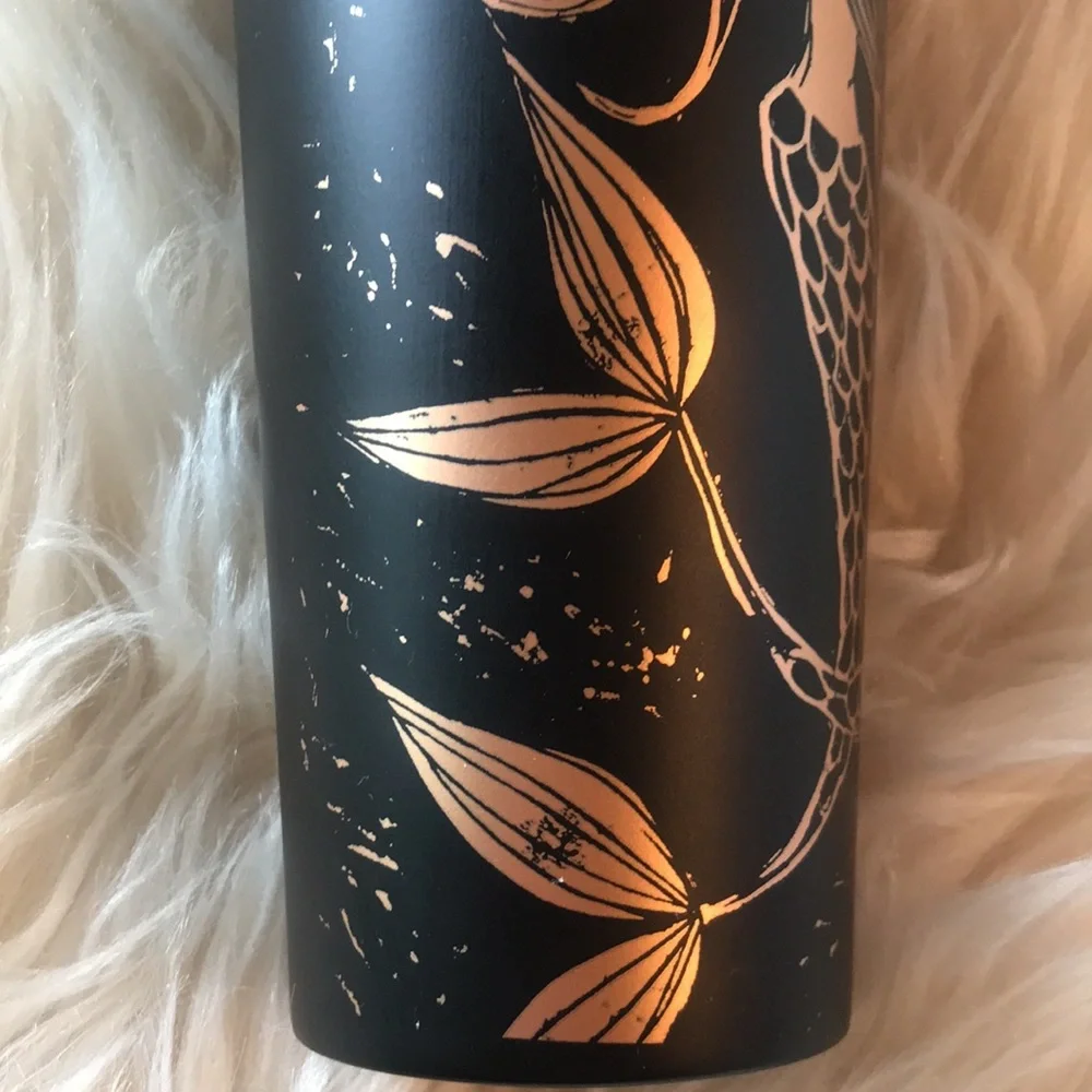 Starbucks Stainless Steel Matte Black Gold Siren
